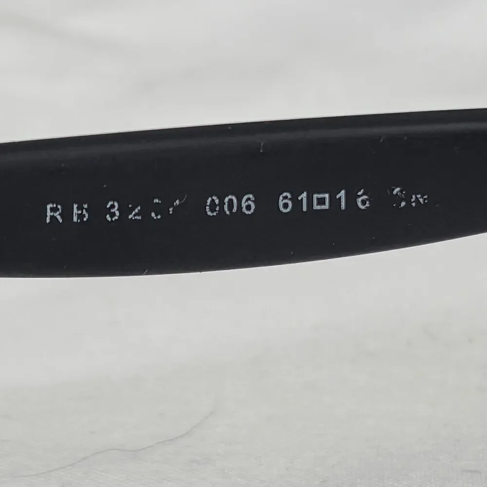 RAY-BAN RB3247 006 BLACK METAL SUNGLASSES 61MM MADE IN ITALY - PRESCRIPTION LENS